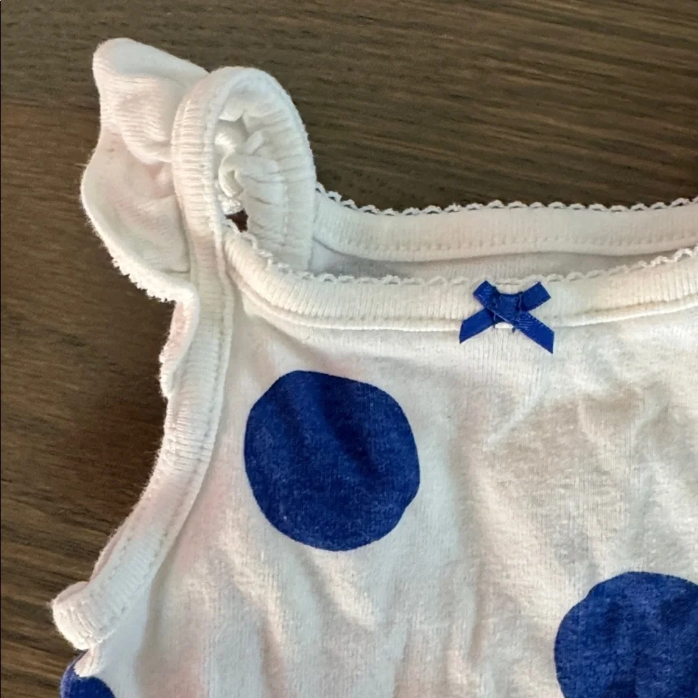 Carters Blue & White Polka Dot 2 Pc Outfit | 3 Months